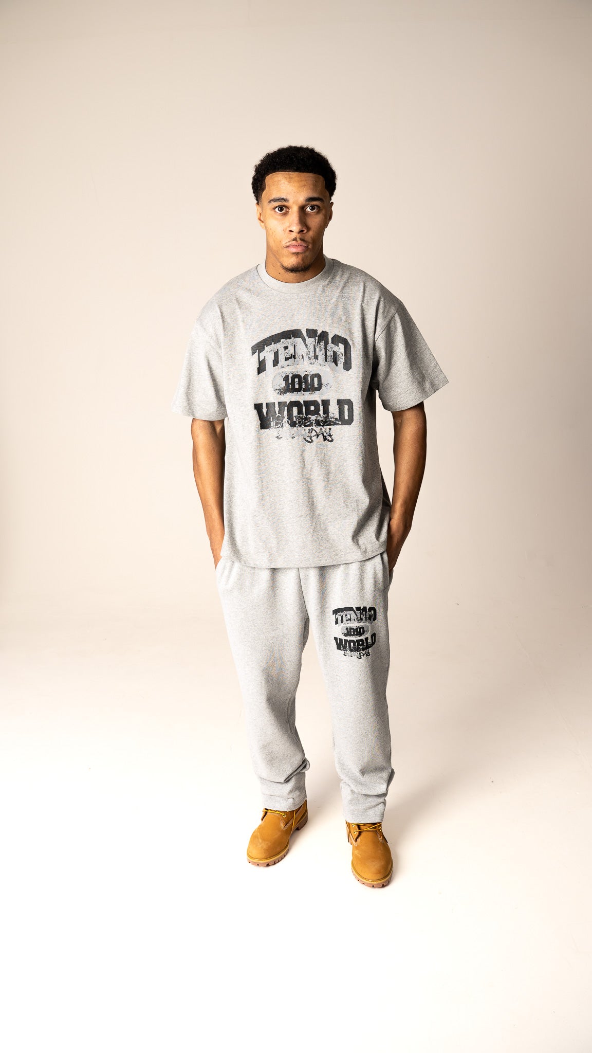 Grey/Grey 1% Better Everyday heavyweight tee rom Ten10.