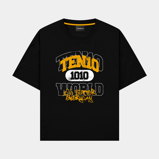 1% T-Shirt Black/Yellow