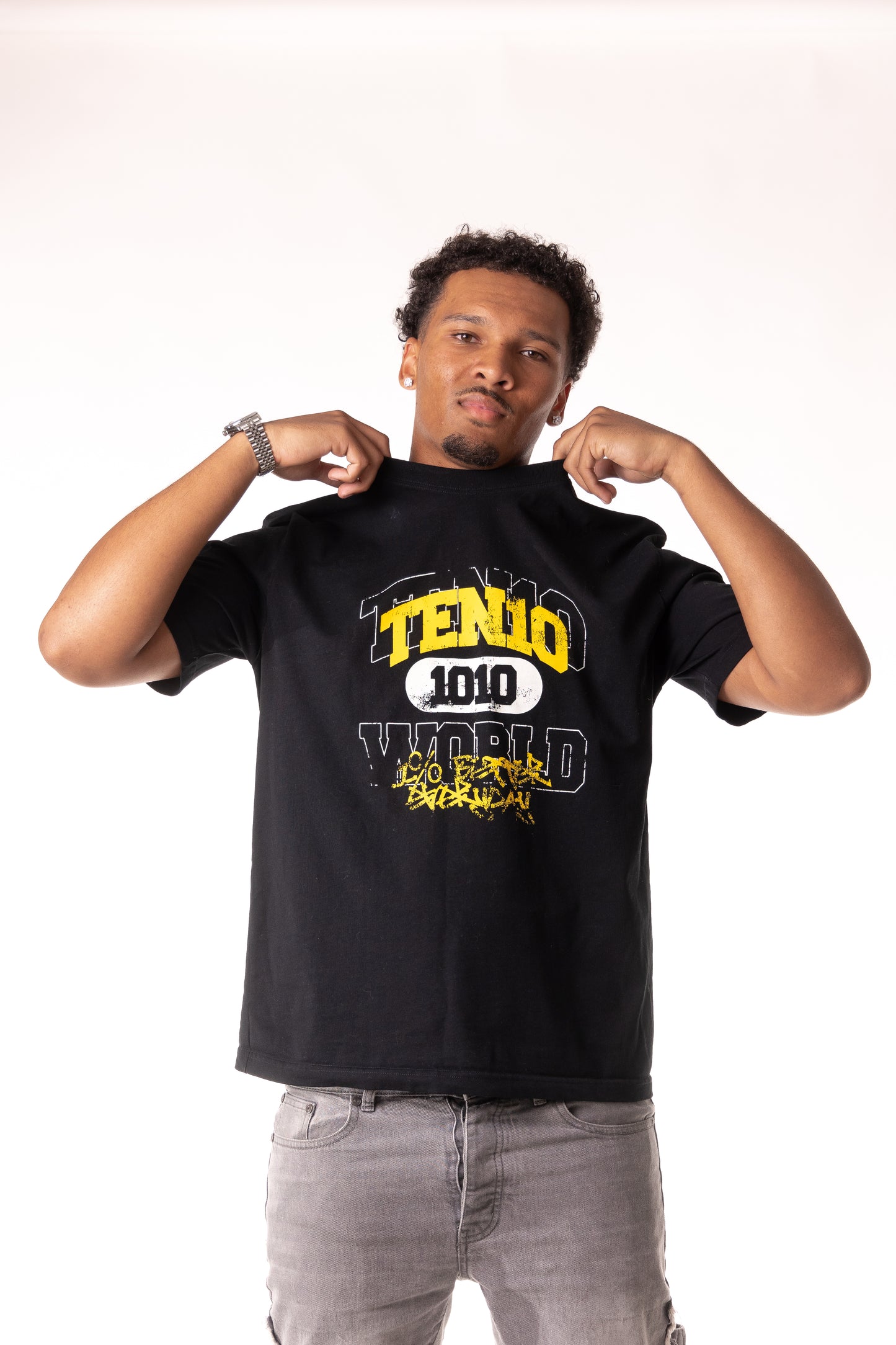 1% T-Shirt Black/Yellow