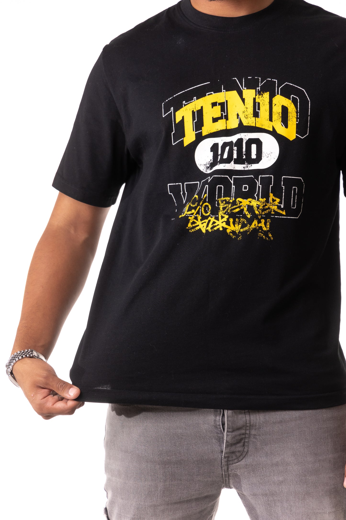 1% T-Shirt Black/Yellow